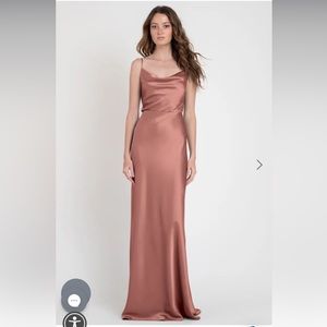 NWT Jenny Yoo Sylvie Bridesmaid Dress - Wild Rose Luxe Satin - Size 4 Unaltered